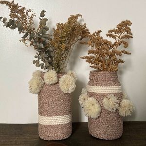 Pom Pom Rope Vase Set
